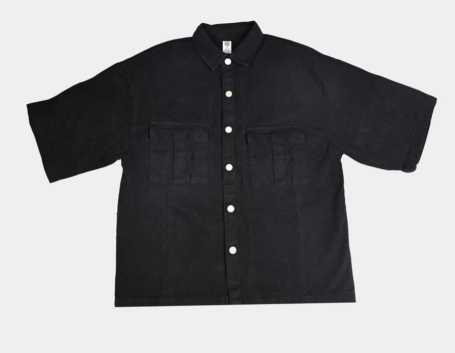قميص Wethree Signature Oversized – أسود