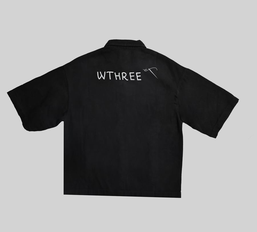 قميص Wethree Signature Oversized – أسود