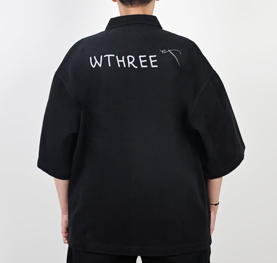 قميص Wethree Signature Oversized – أسود
