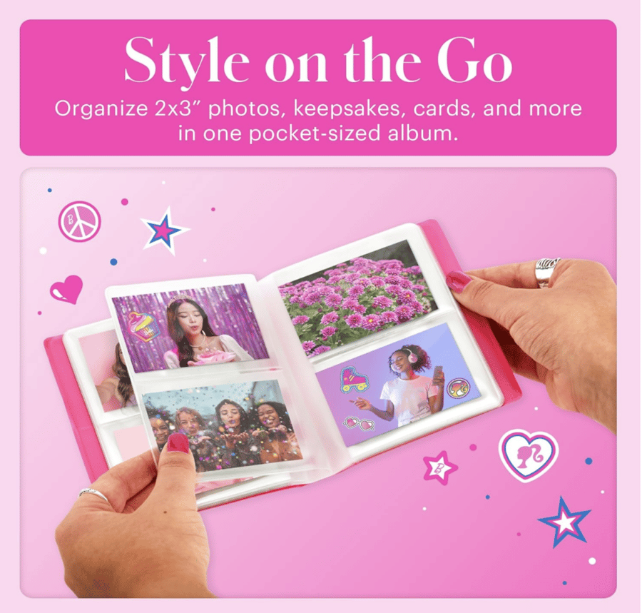 KODAK x Barbie Mini Photo Album (64 Photos) with Clear Front Window - For 2" x 3" ZINK Photo Paper