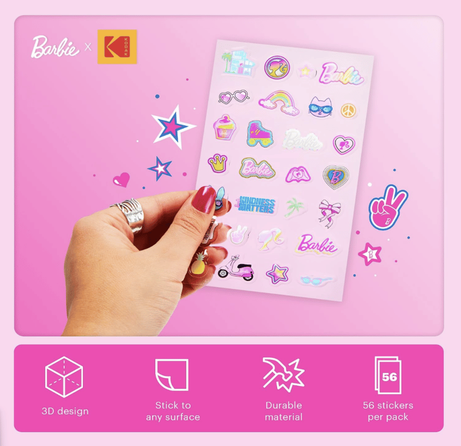KODAK x Barbie Decorative Sticker Pack - 50+ Iconic Barbie Stickers
