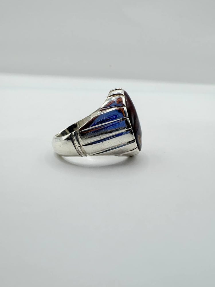Yemeni natural agate with 925 sterling silver
