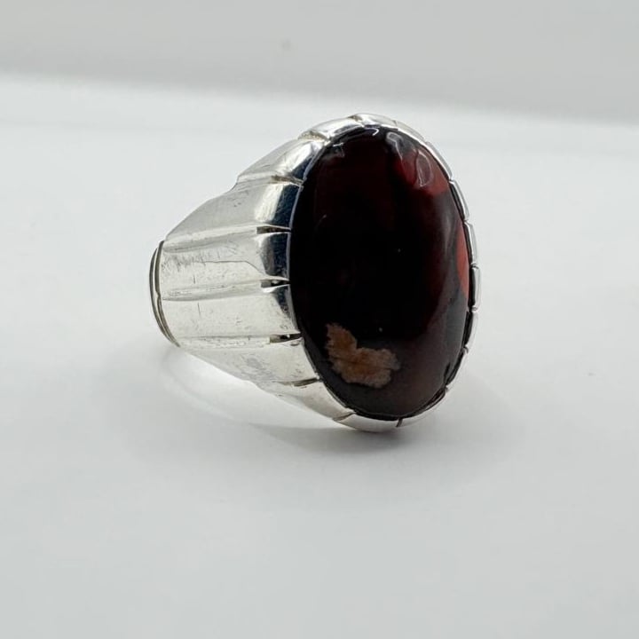 Yemeni natural agate with 925 sterling silver