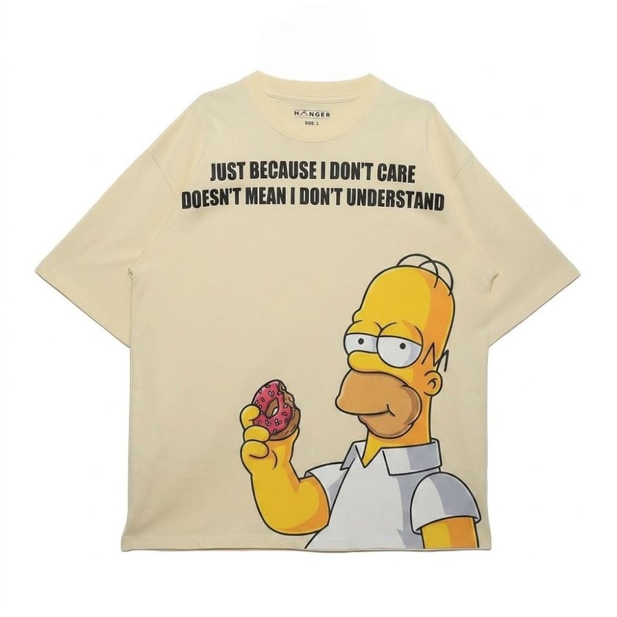 تيشرت هومر-simpson باللون البيج/سكري من HANGER