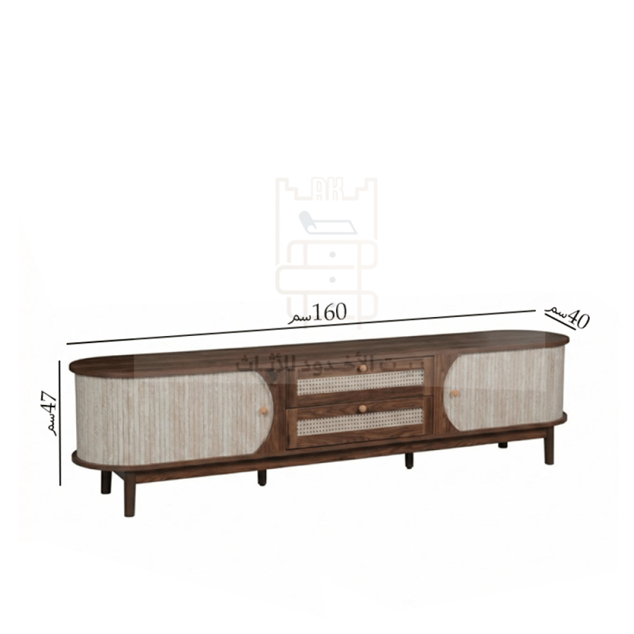 Plasma table (television) brown wood 2-door 2-drawer 160cm number SFV40305