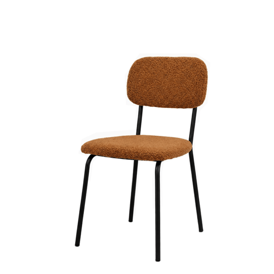 Single fabric chair with bolster, iron base, number A432