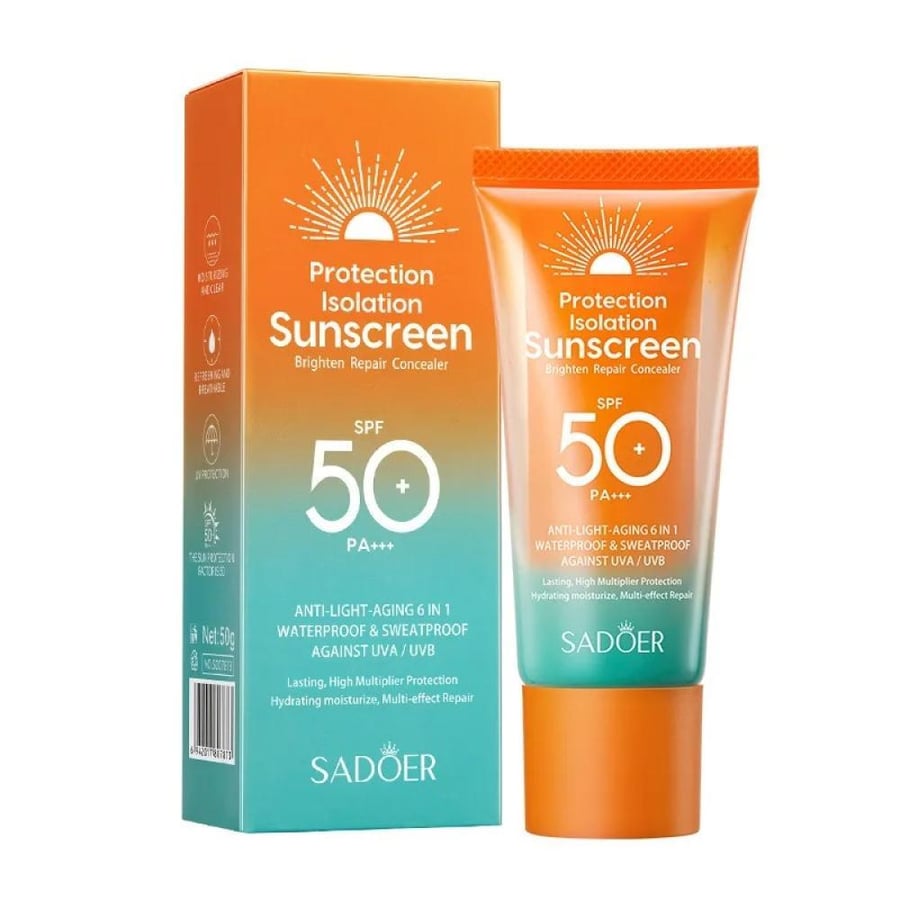 واقي من الشمس Spf 50+ لحماية الوجه والعناية بالبشرة