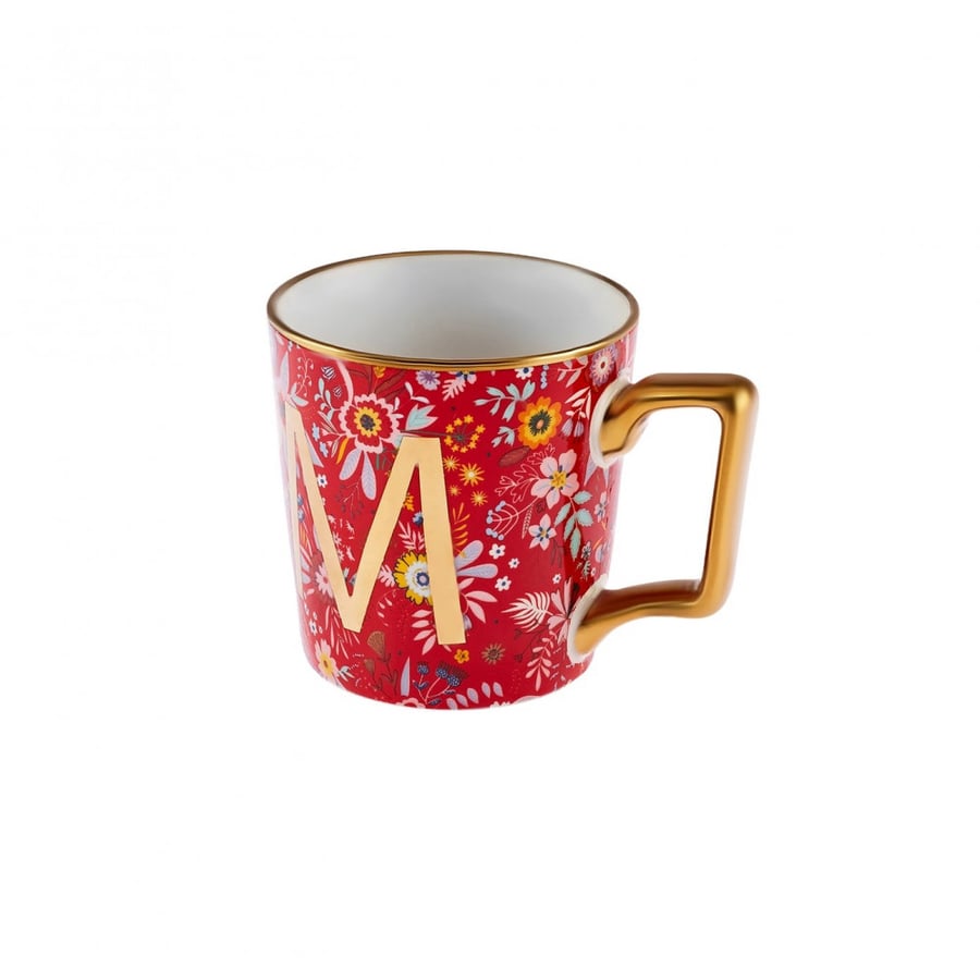 Flower M Ceramic Mug
