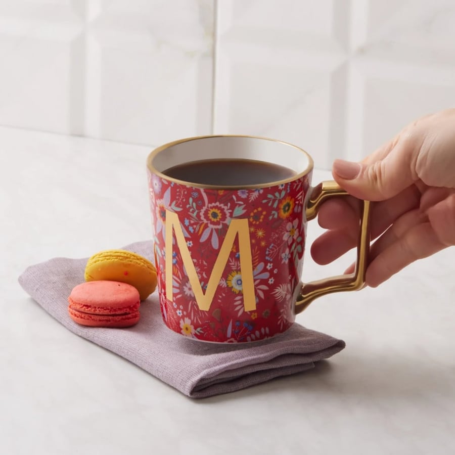 Flower M Ceramic Mug
