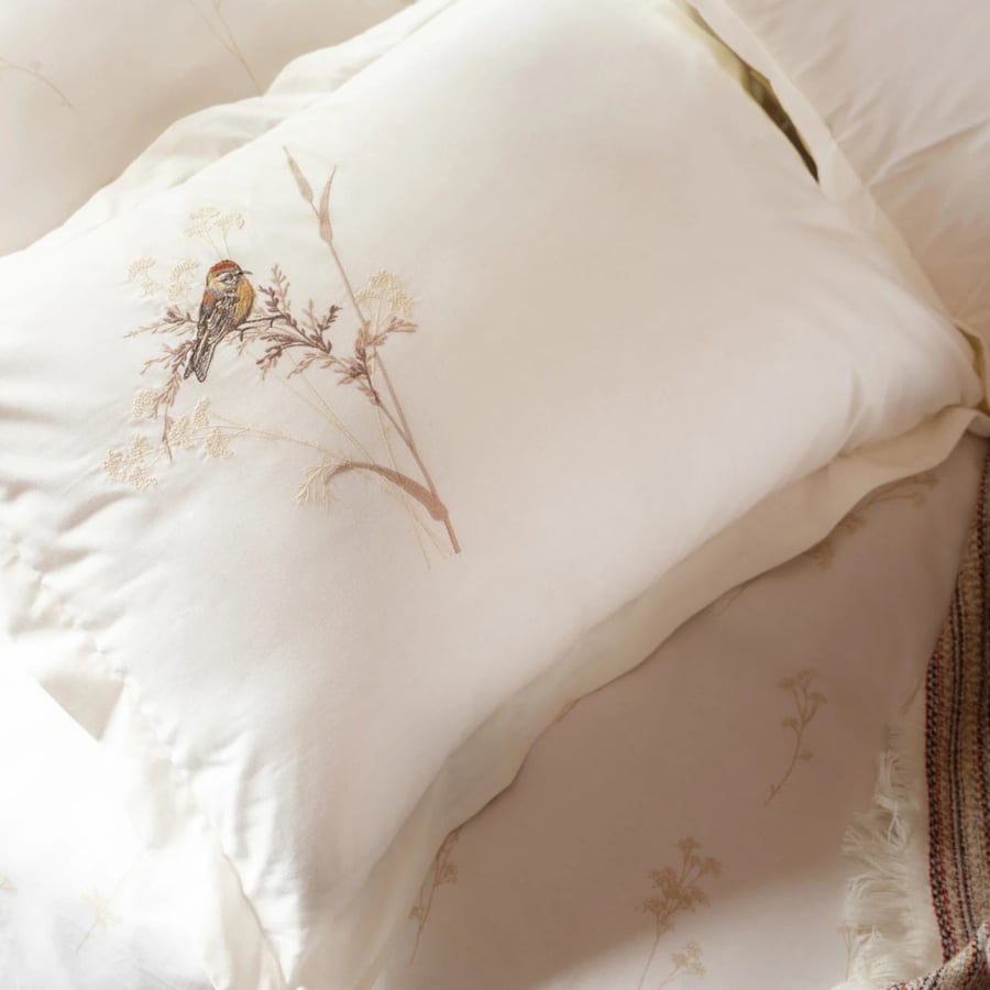 Bird Kahve Double Queen Bedding Set
