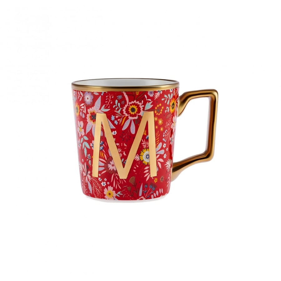 Flower M Ceramic Mug