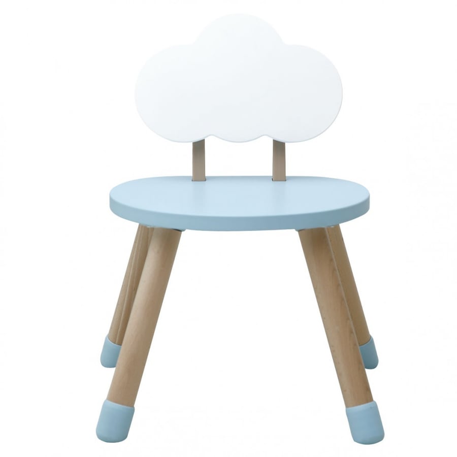 طقم طاولة و 2 كرسي أطفال خشبي Cloud لون أزرق