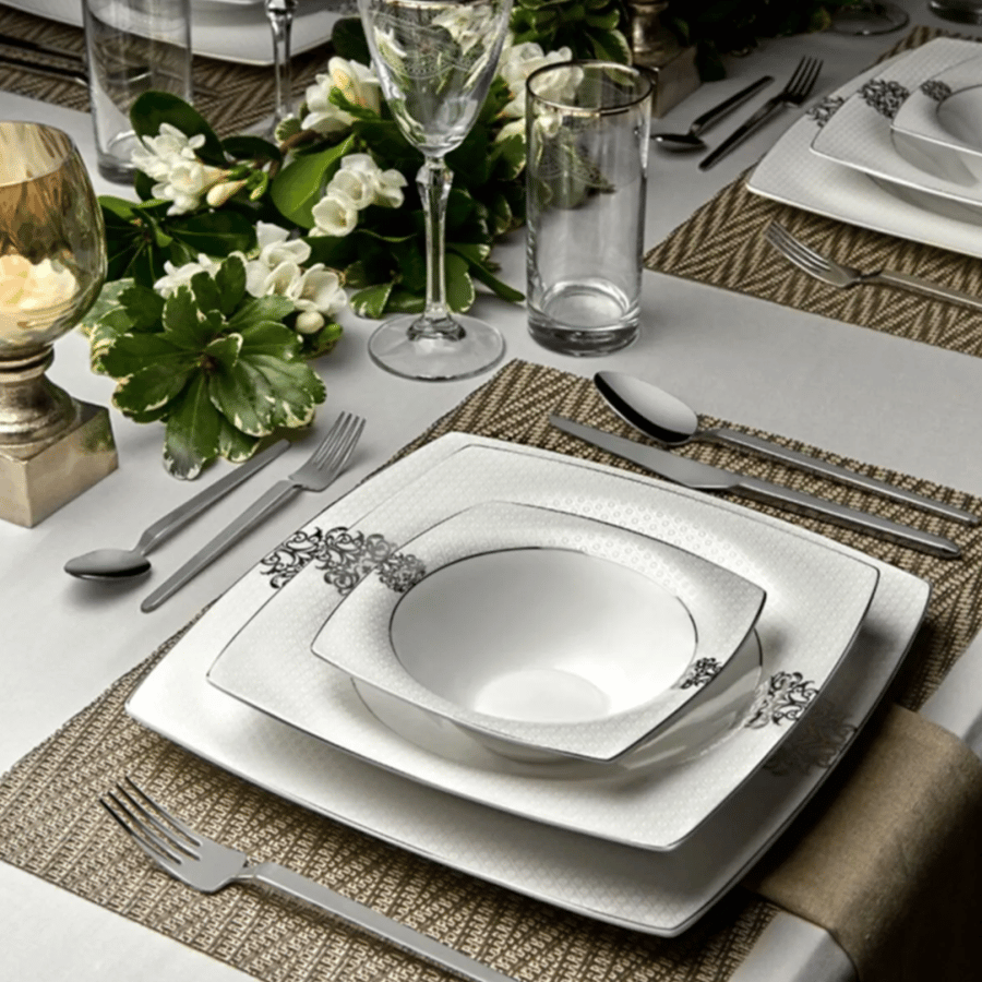 طقم مائدة فاخر 86 قطعة Fine Pearl Shining