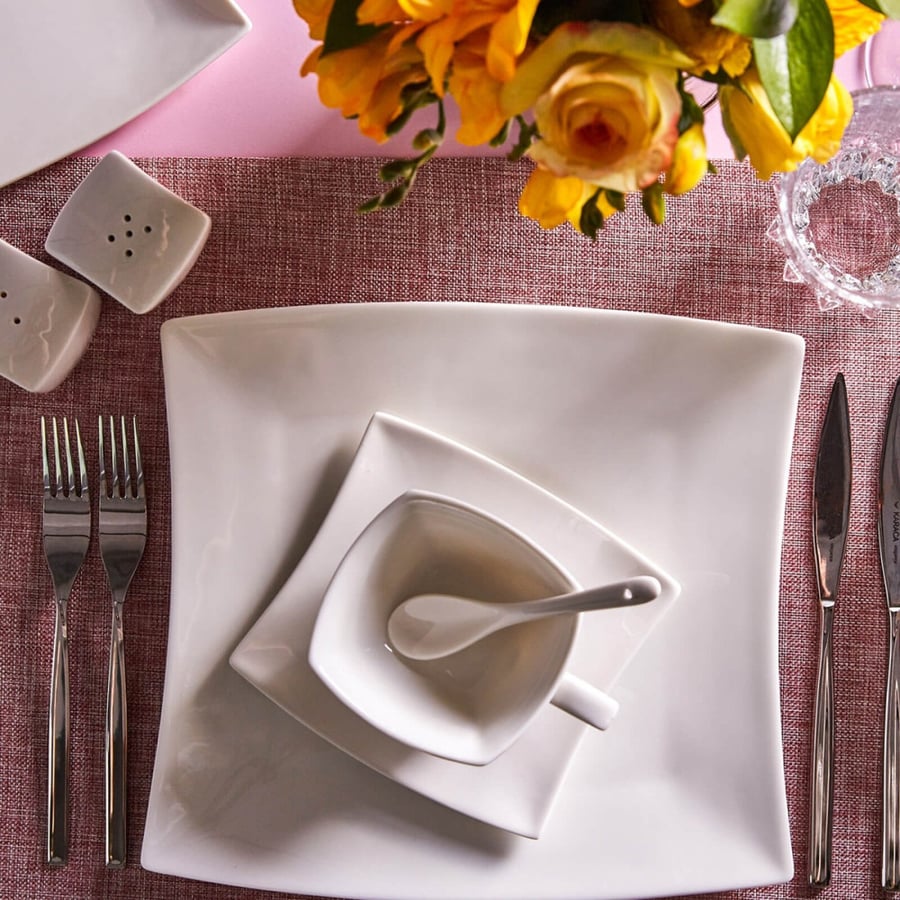 طقم مائدة فطور فاخر Perfect White