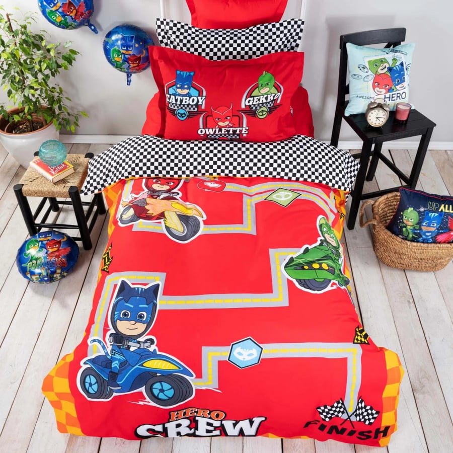 طقم مفارش أطفال PJ Masks Racing