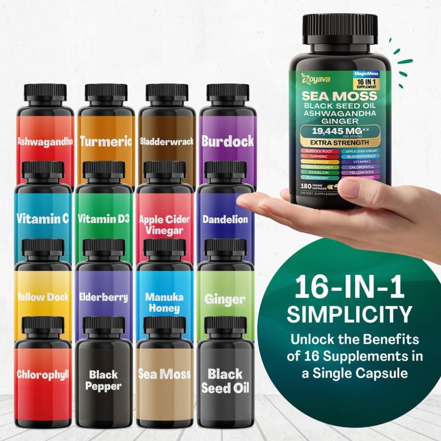 (طحالب البحر Sea Moss و صمغ الشيلاجيت Shilajit)