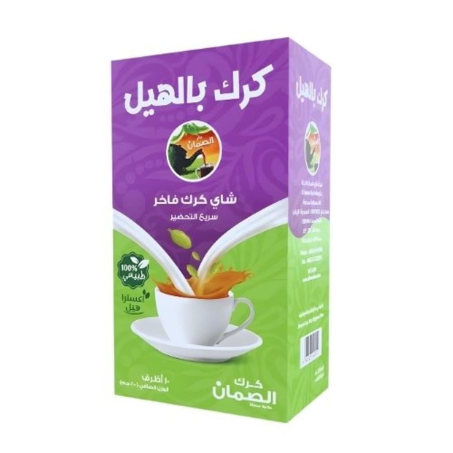 شاي كرك بالهيل, شاي كرك الصمان بالهيل, شاي كرك فاخر, كرك سريع التحضير