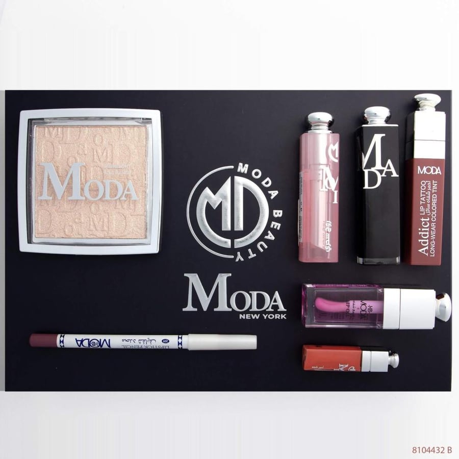 مجموعة مكياج ميني من MODA BEAUTY تضم شفاه وإضاءة من رومانتك شوب
