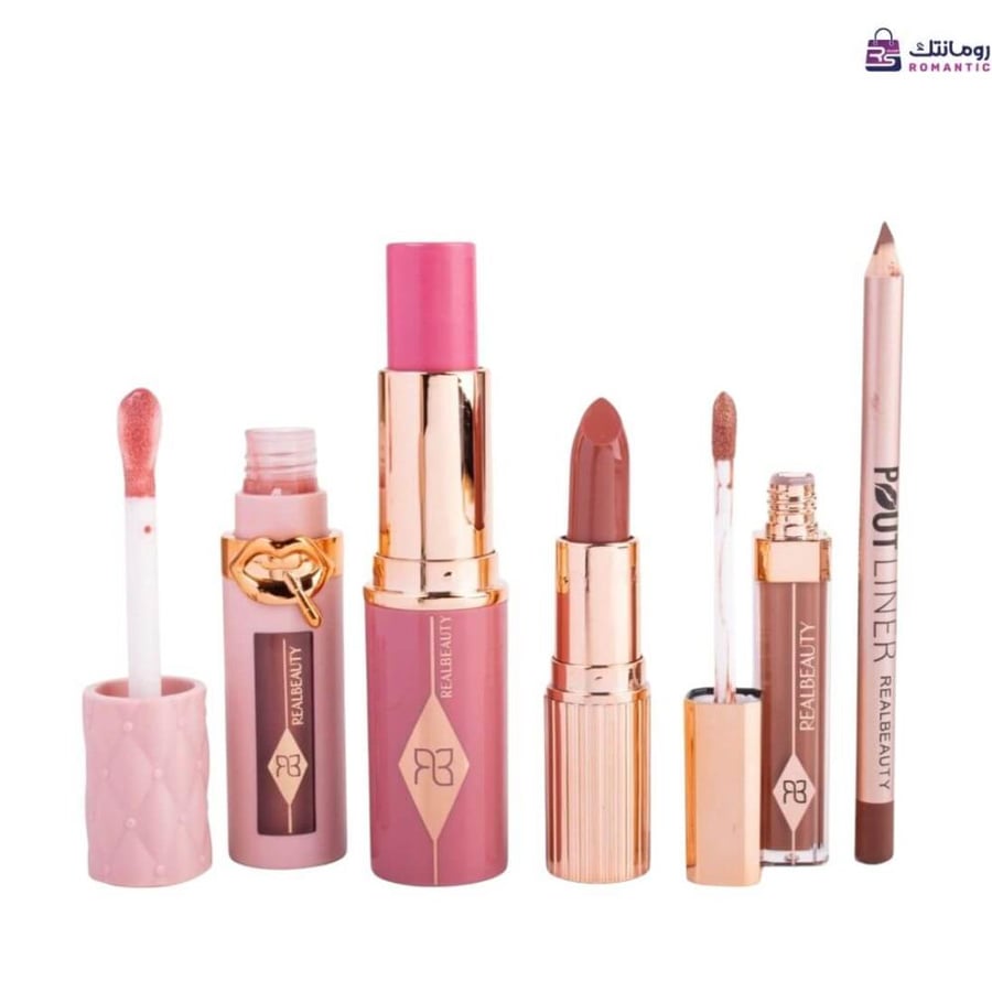 طقم شفاه وردي RealBeauty Pink Dream بلمعة ناعمة  رومانتك شوب الرياض