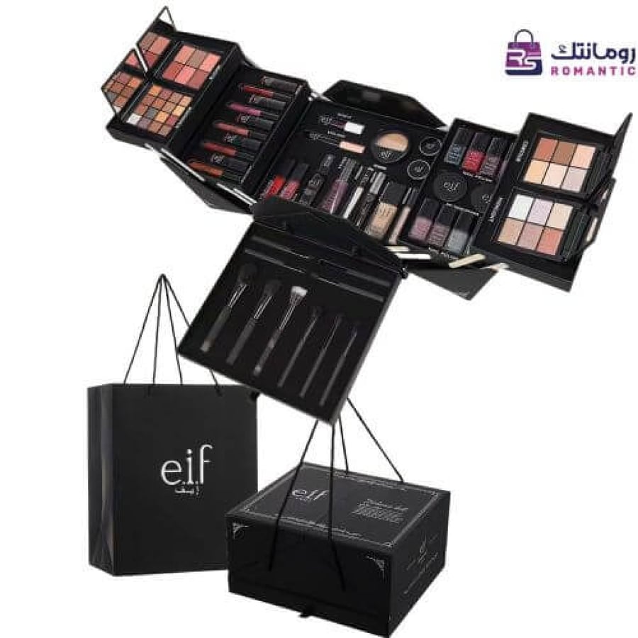 بوكس مكياج e.i.f الأسود من لافمي بيوتي – طقم 50 قطعة فاخر