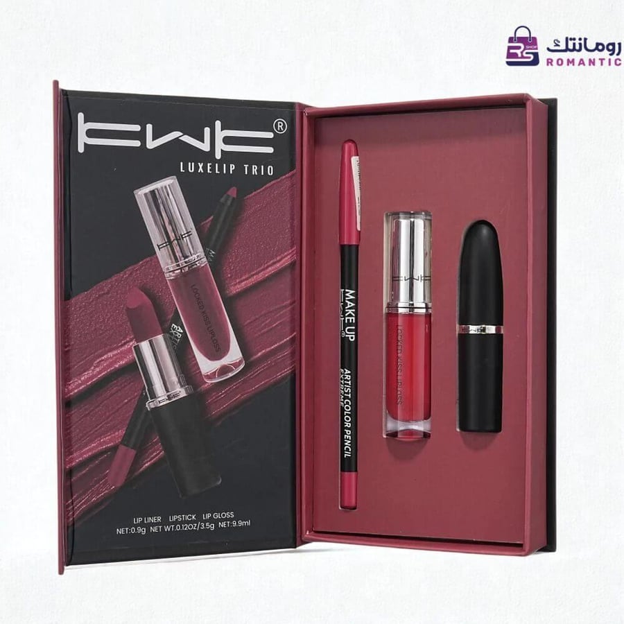 طقم KWK PH-1253 بلون أحمر كرزي فاخر من رومانتك شوب توصيل سريع بالرياض