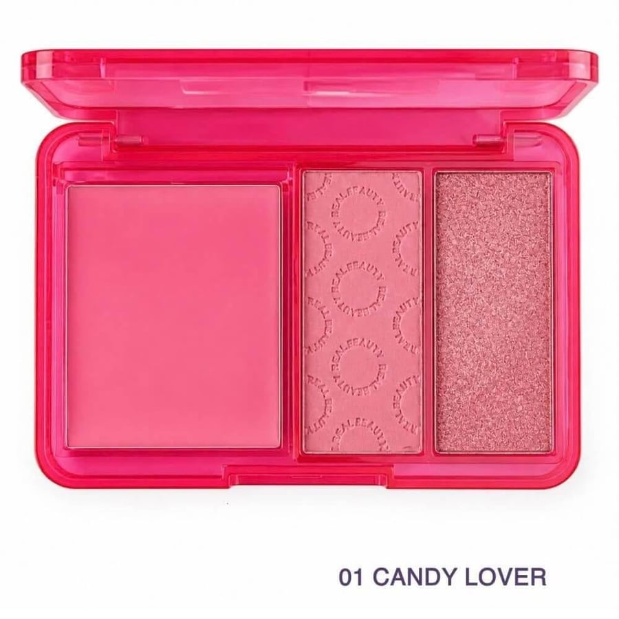 بلاشر ريل بيوتي 01 CANDY LOVER كريمي وبودرة بدرجات وردية رومانتك شوب