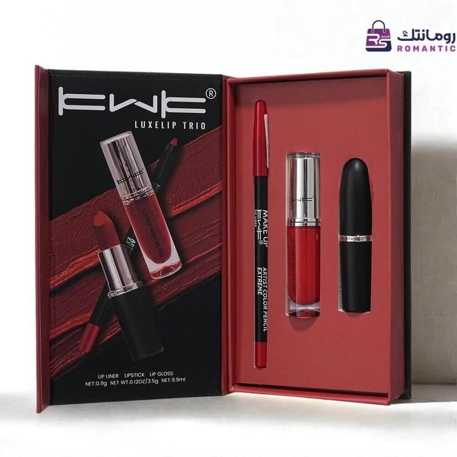 مجموعة شفاه KWK لون أحمر كلاسيكي من رومانتك شوب توصيل سريع بالرياض