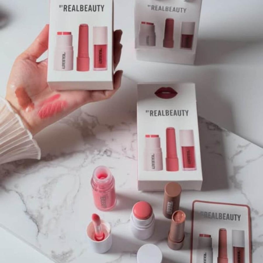 بكج مكياج ريل بيوتي Real Beauty روج وقلوس وبلاشر رومانتك شوب الرياض