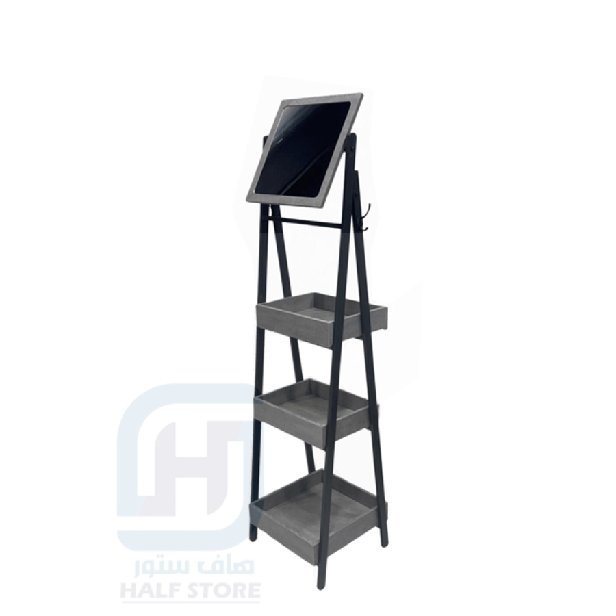 مرآه برفوف خشبية هيكل حديد رقم 0880GRAY
