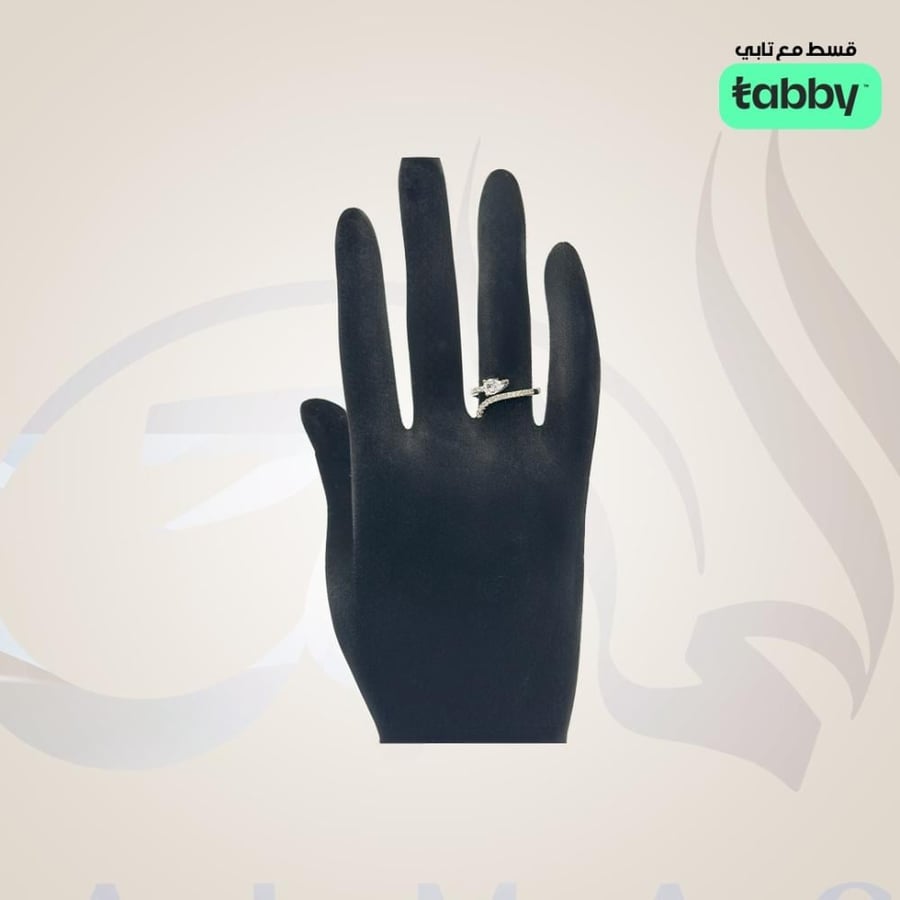 خاتم يد فضي مناسب جميع المقاسات ( موديل الكوبرا )