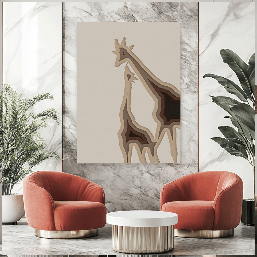 لوحة جدارية  فن تجدي بتصميم عصري
