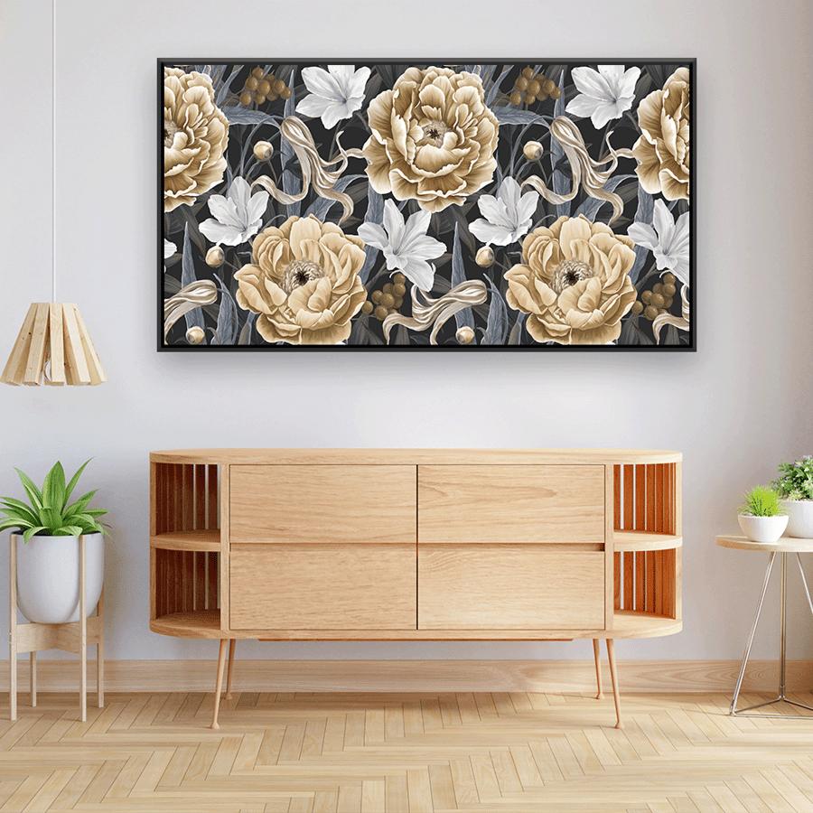 A modern floral display board