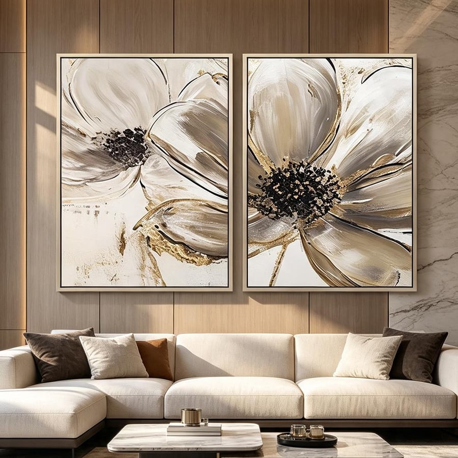 لوحة ثنائية تصميم مودرن للصالات والمجالس