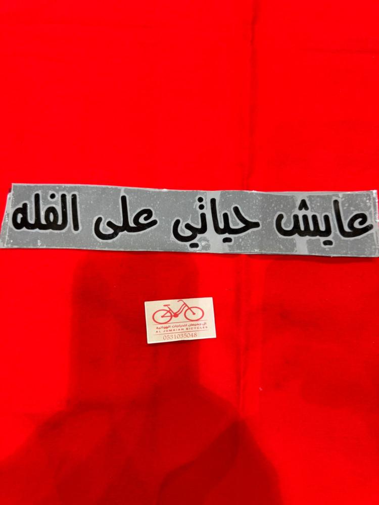 24_ Sticker phrase, length 27cm, height 4cm, color black