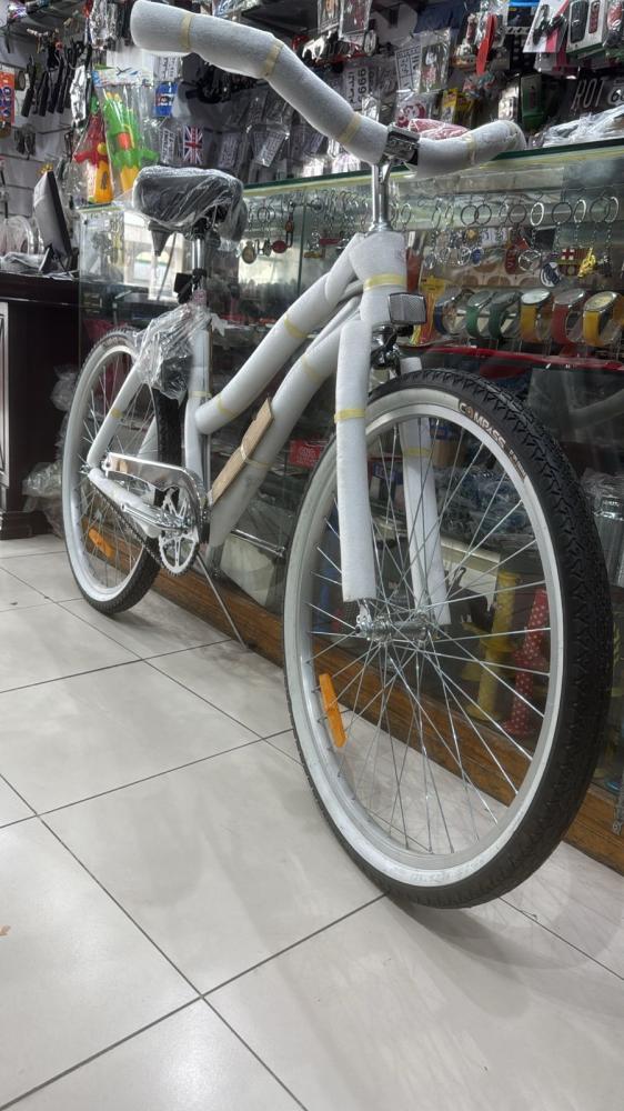 Bicycle mattress, leather, color stainless, size 26