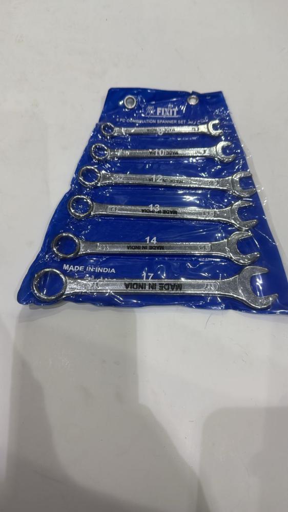 A set of key wrenches sizes 8, 10, 12, 13, 14, and 17
