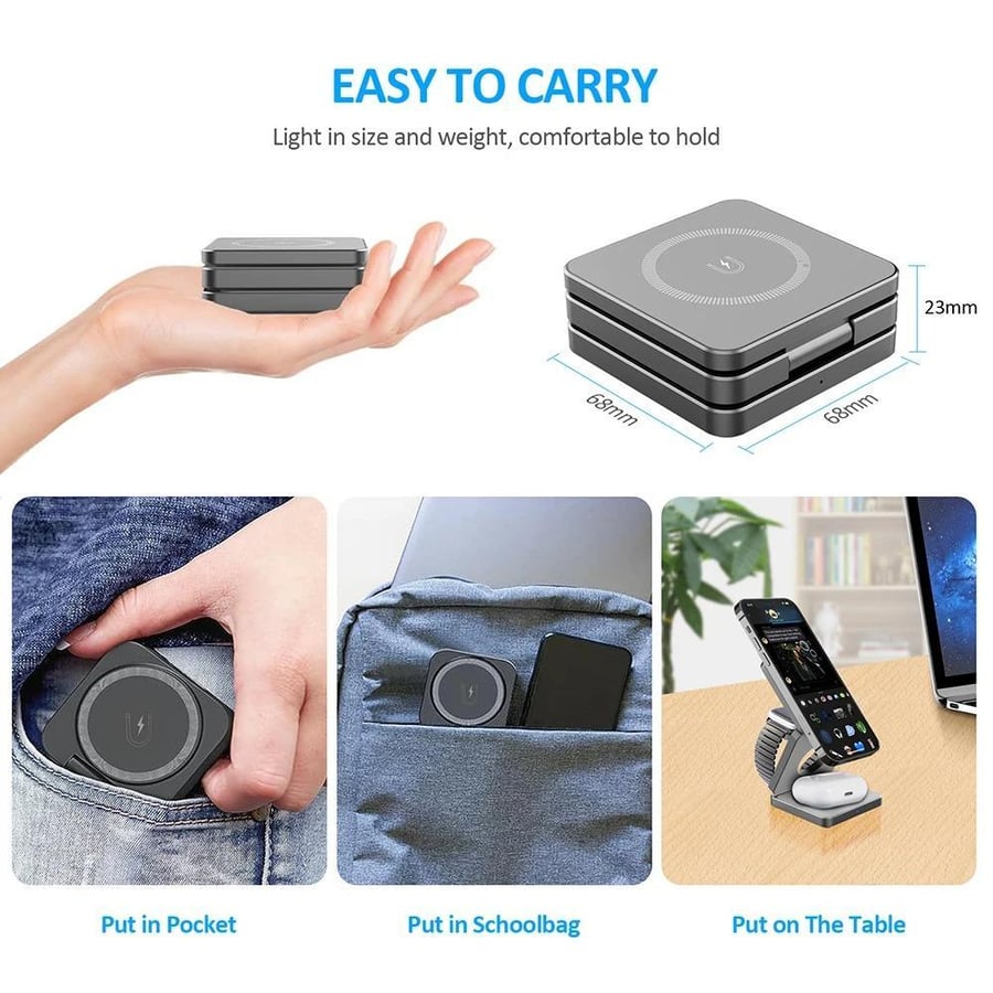 شاحن لاسلكي 3 في 1