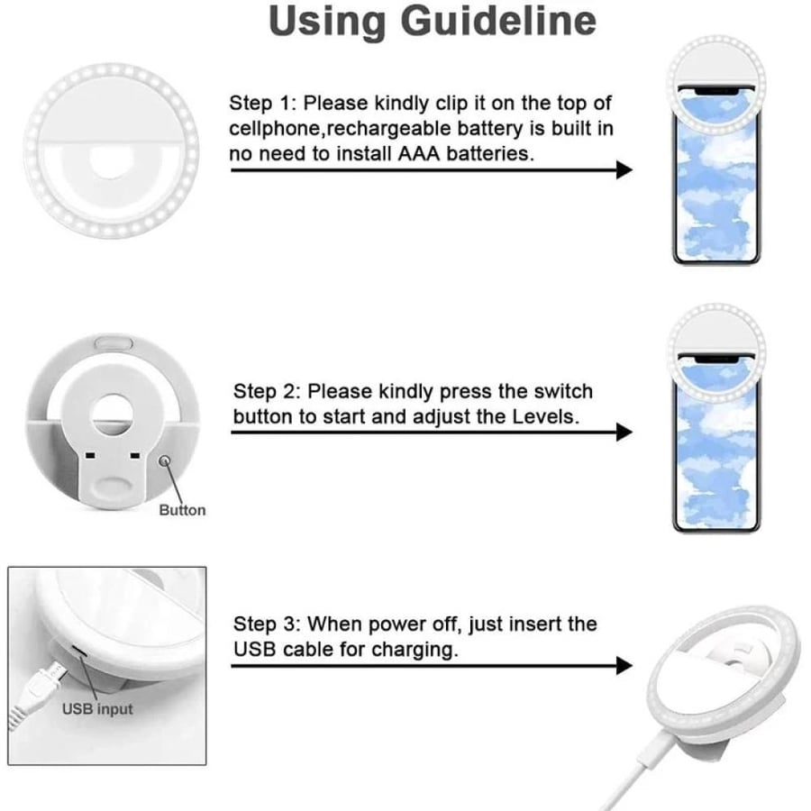 حلقة إضاءة Selfie Ring Light