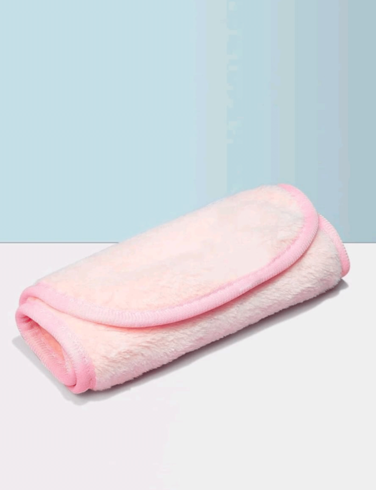 A washable rectangular-shaped makeup removal and cleaning towel