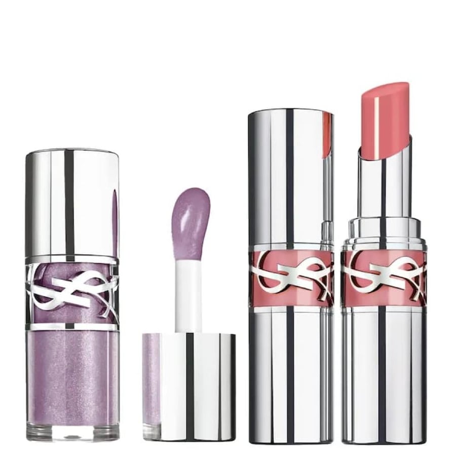 طقم جلوس معزز الشفاه و ستيك ملمع الشفاه ايف سان لوران بالإصدار المحدود ( YSL Loveshine Lip Oil Stick & Plumping Gloss Duo Gift Set ) من Yves Saint Laurent