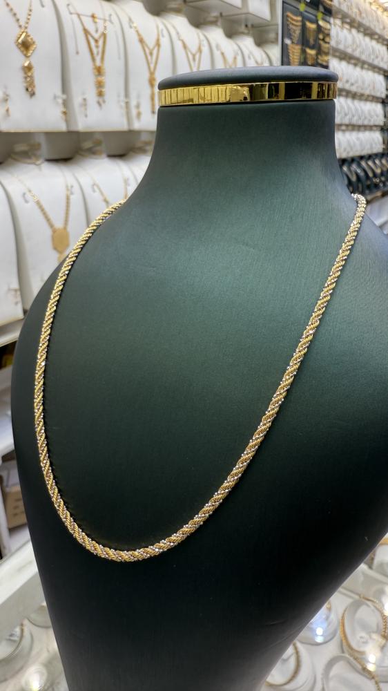 سلسال مبروم إيطالي ذهب صافي عيار 21 (44cm)