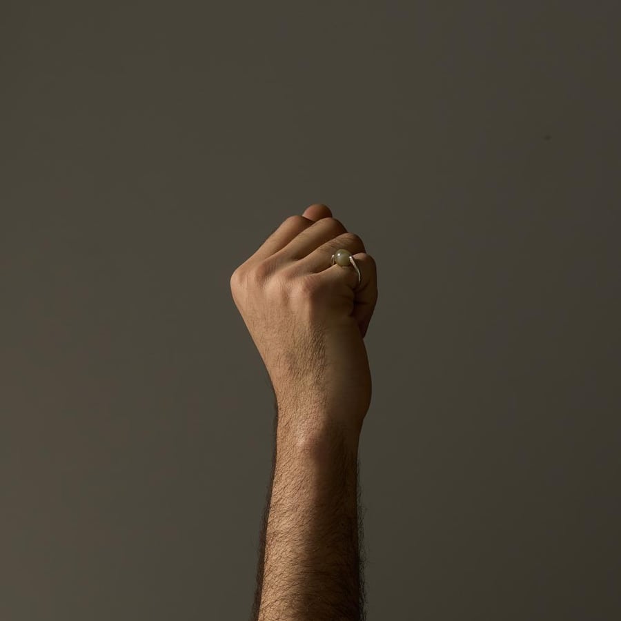 خاتم فضة حجر عقيق أفغاني