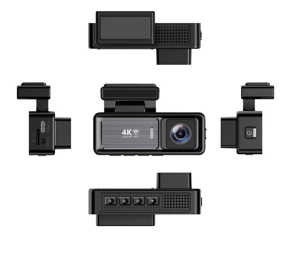 داش كام X20 كاميرا أمامية 4K  كاميرا خلفية 1080P للسيارة بدقة 4K فائقة الوضوح 3.2 بوصة  مع ميزة الرؤية الليلية مدعوم بمستشعر التسارع سعة تخزين حتى 512 جيجا