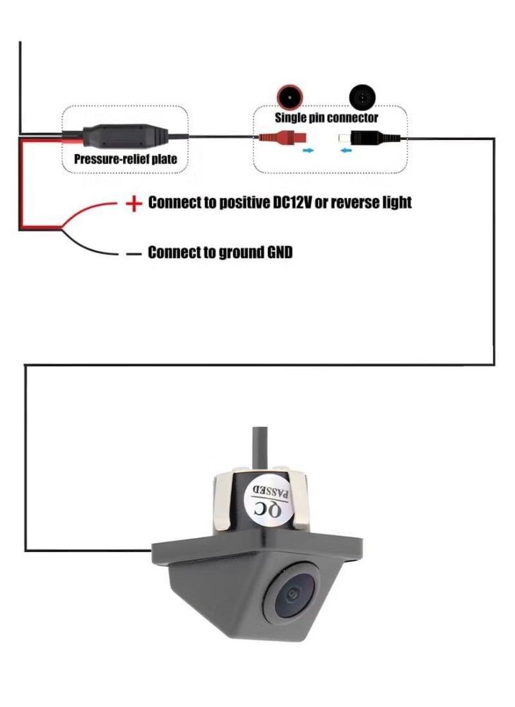 720P HD vision camera compatible with rearview when reversing