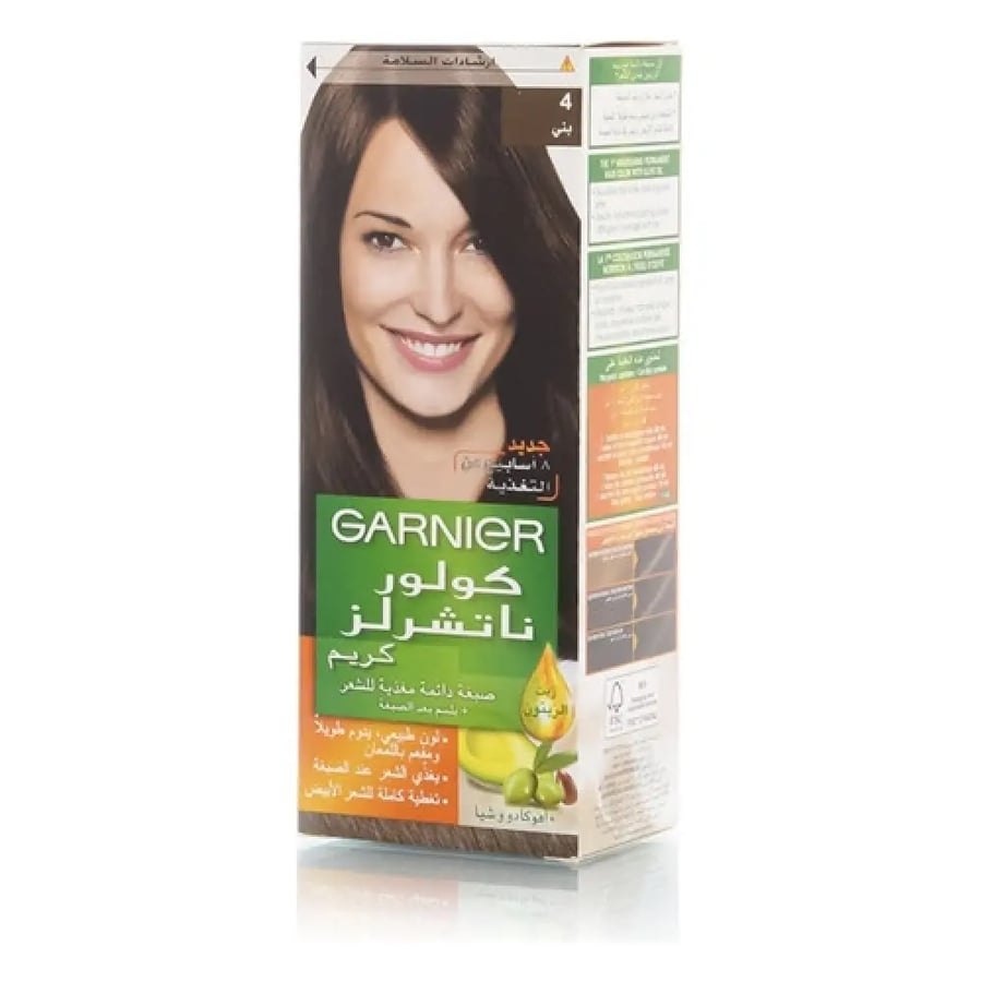 غارنييه صبغة شعر كولور ناتشرلز بني رقم 4
