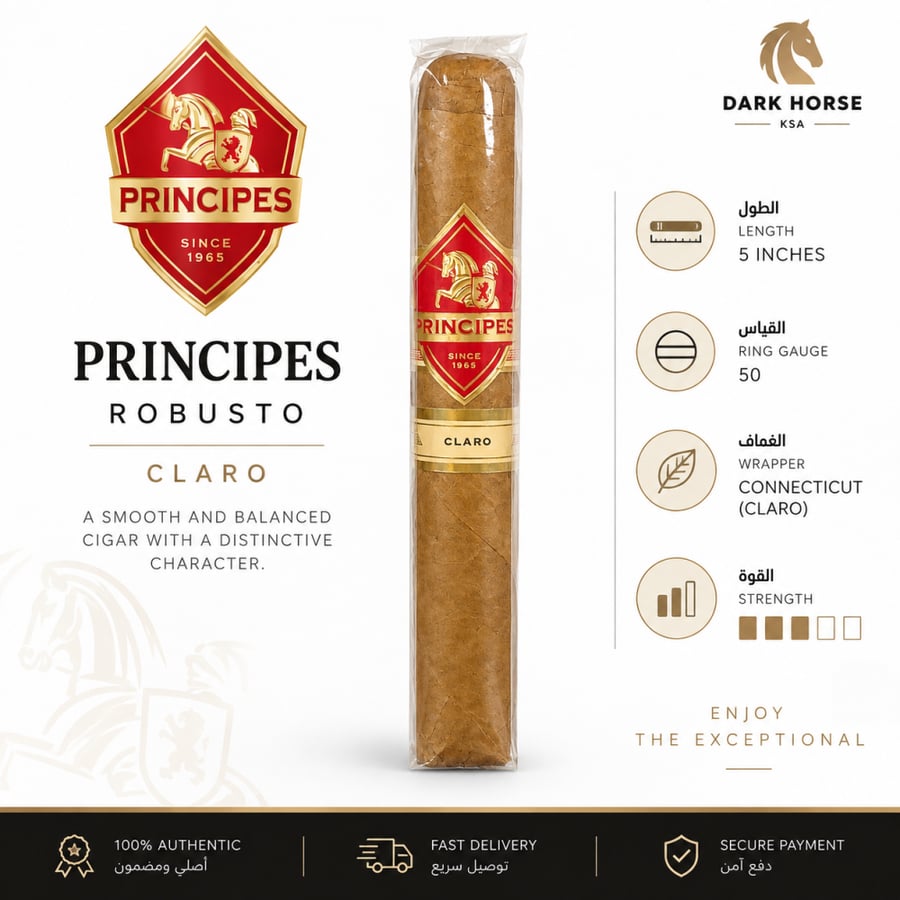 سيجار برينسيبس روبوستو كلارو 5×50 – Principes Robusto Claro