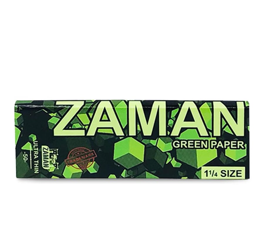ورق لف Zaman Green Paper مقاس 1¼ عدد 50 – زمان