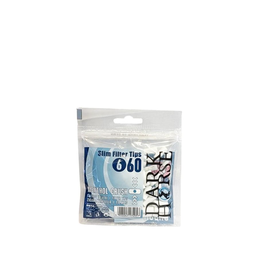 فلاتر دارك هورس منثول كراش 6 مم 60 فلتر – DARK HORSE Menthol Crush Filter Tips