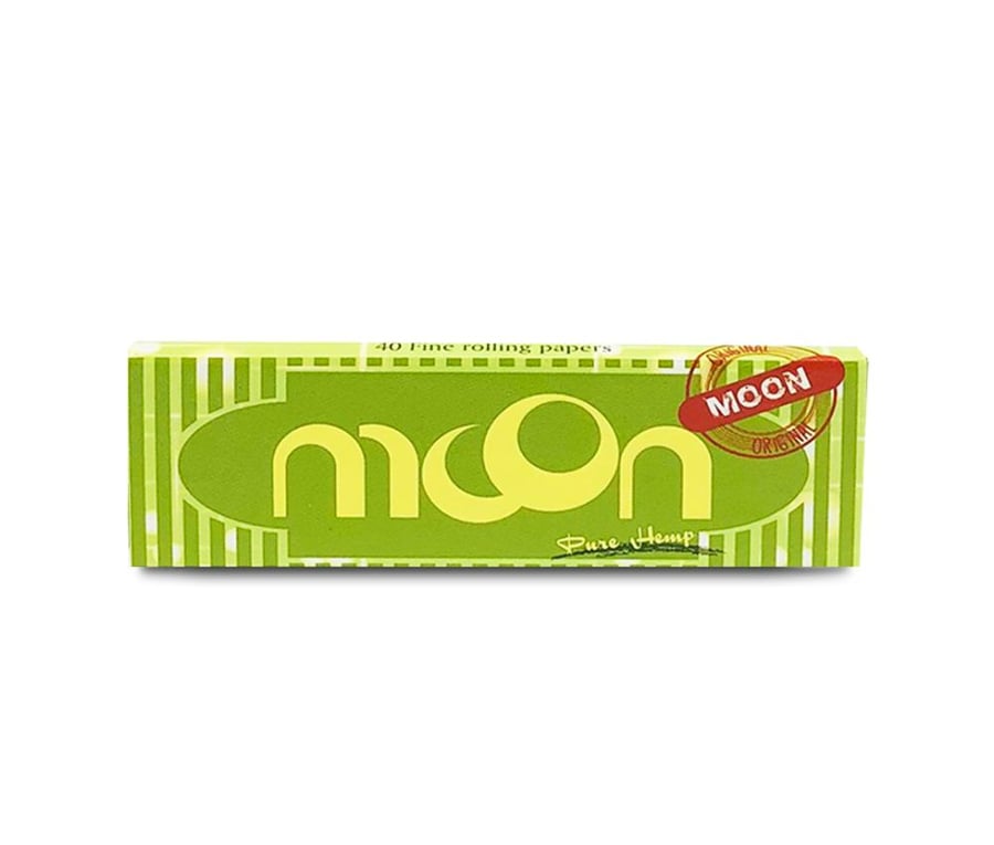 ورق لف Moon Pure Hemp أخضر مقاس 1¼  – مون
