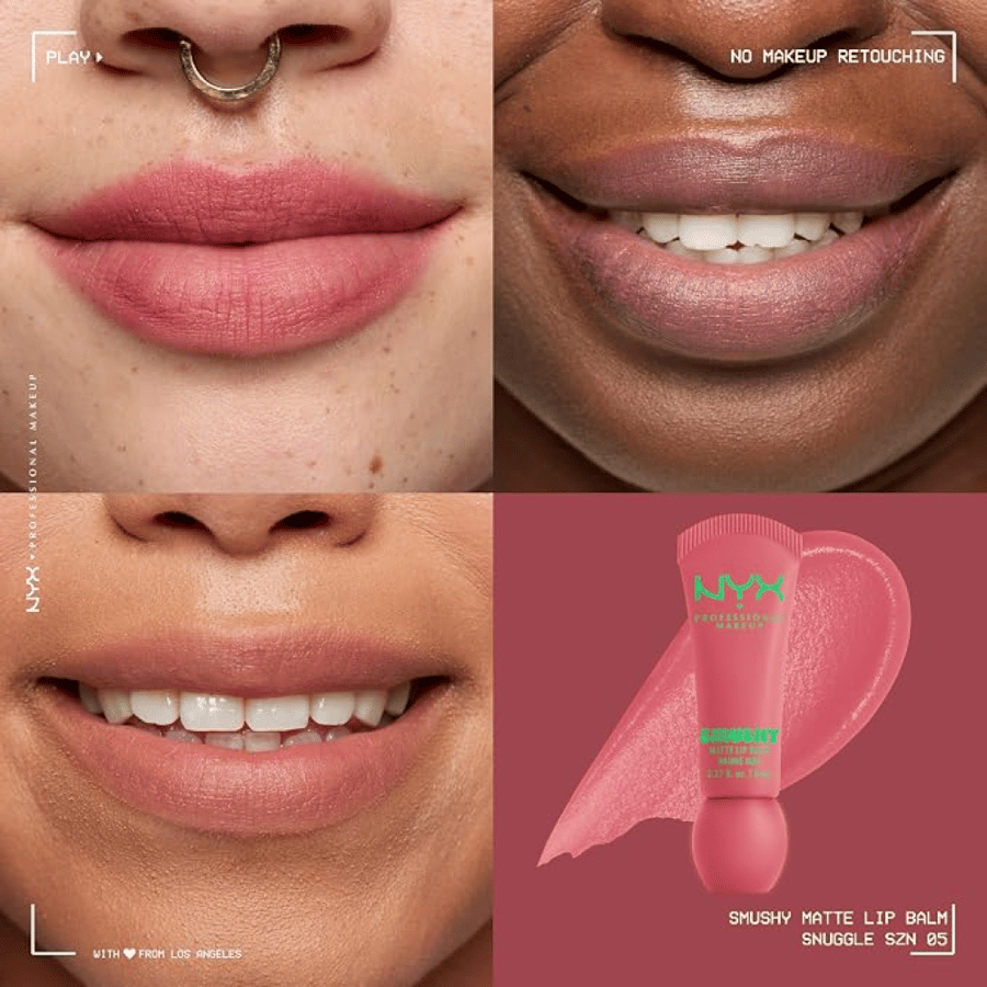 مرطب شفاه سموشي من ان واي اكس بروفيشنال ميك اب، لون ناعم وموزع، لمسة نهائية غير لامعة، سنجل اس زد ان